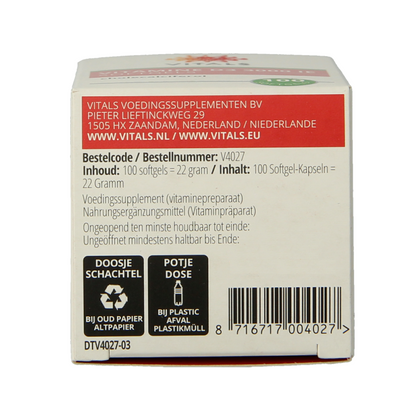 Vitals Vitamine D3 3000IE 100 Softgels