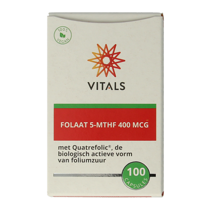 Vitals Folaat 5-MTHF 400 mcg 100.00 Capsules