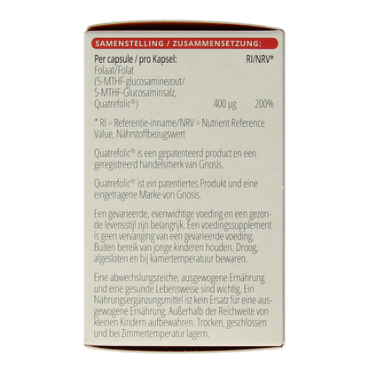 Vitals Folaat 5-MTHF 400 mcg 100.00 Capsules