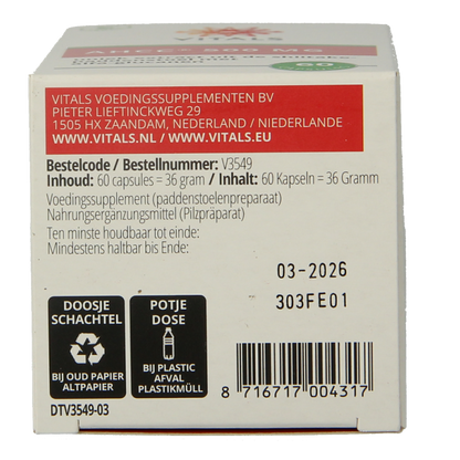 Vitals AHCC 500mg 60 Capsules