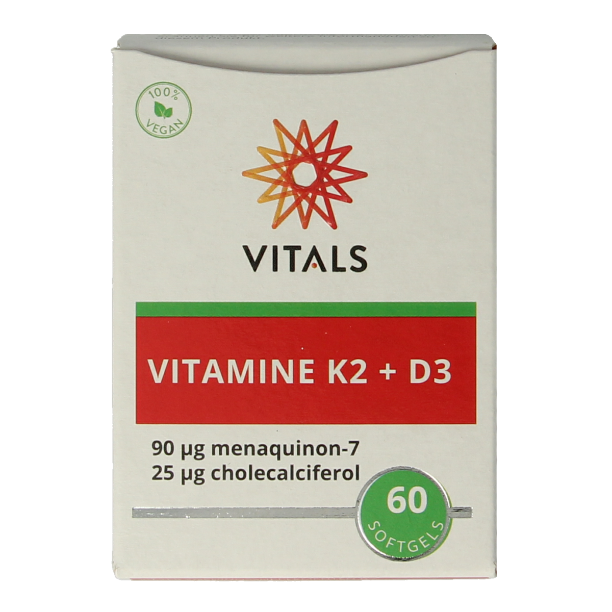 Vitals Vitamine K2 + D3 60.00 Softgels