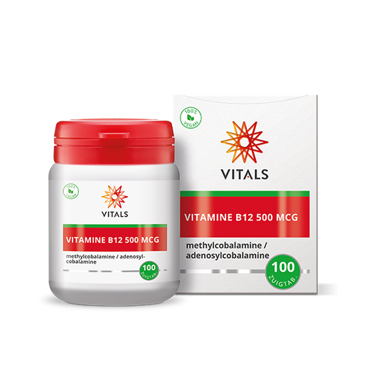 Vitals Vitamine B12 500mcg 100 Zuigtabletten