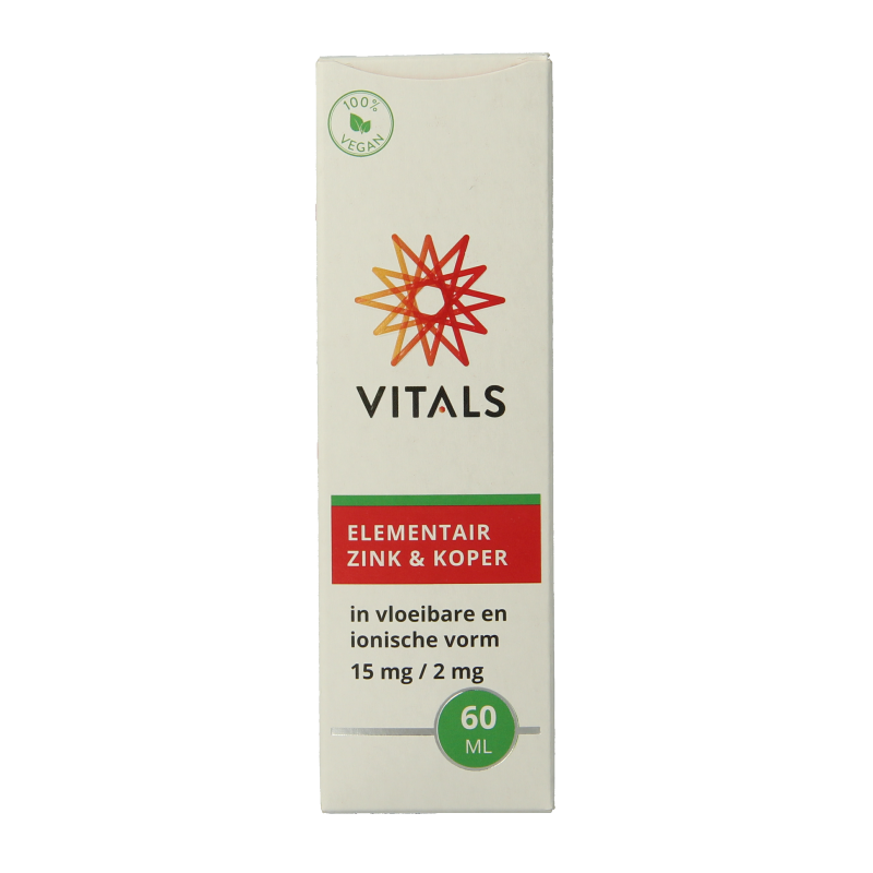 Vitals Elementair zink & koper 60 Milliliter