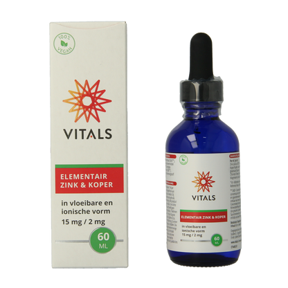 Vitals Elementair zink & koper 60 Milliliter