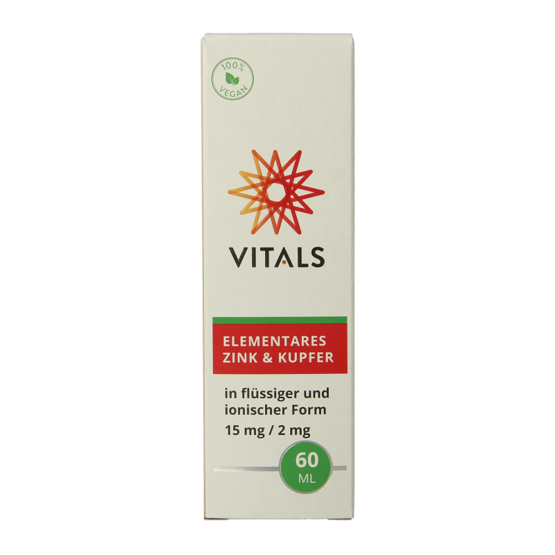 Vitals Elementair zink & koper 60 Milliliter
