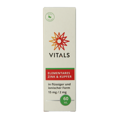 Vitals Elementair zink & koper 60 Milliliter