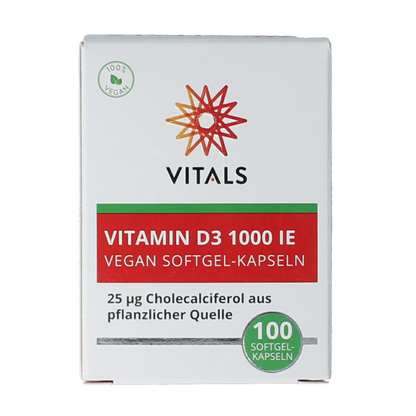 Vitals Vitamine D3 1000IE vegan 100 Softgels