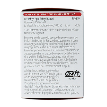 Vitals Vitamine D3 1000IE vegan 100 Softgels