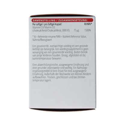 Vitals Vitamine D3 3000 ie 100.00 Softgels