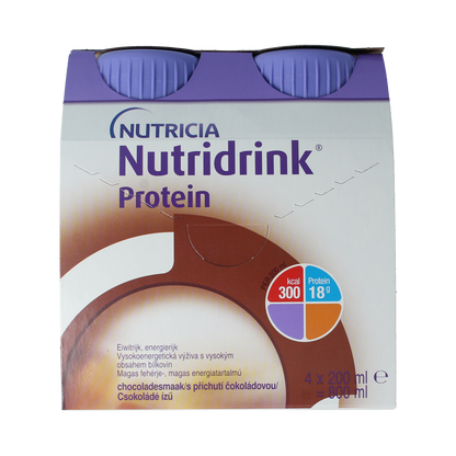 Nutridrink Protein chocola 200ml 4.00 Stuks