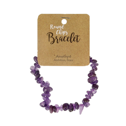 Steengoed Splitkralen armband amethyst op kaart 1 Stuks