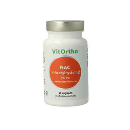 VitOrtho NAC N-Acetyl cysteine 500mg 60 Vegetarische capsules