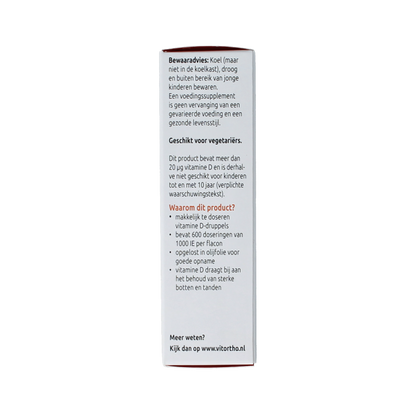 VitOrtho Vitamine D3 1000IE druppels 20 Milliliter