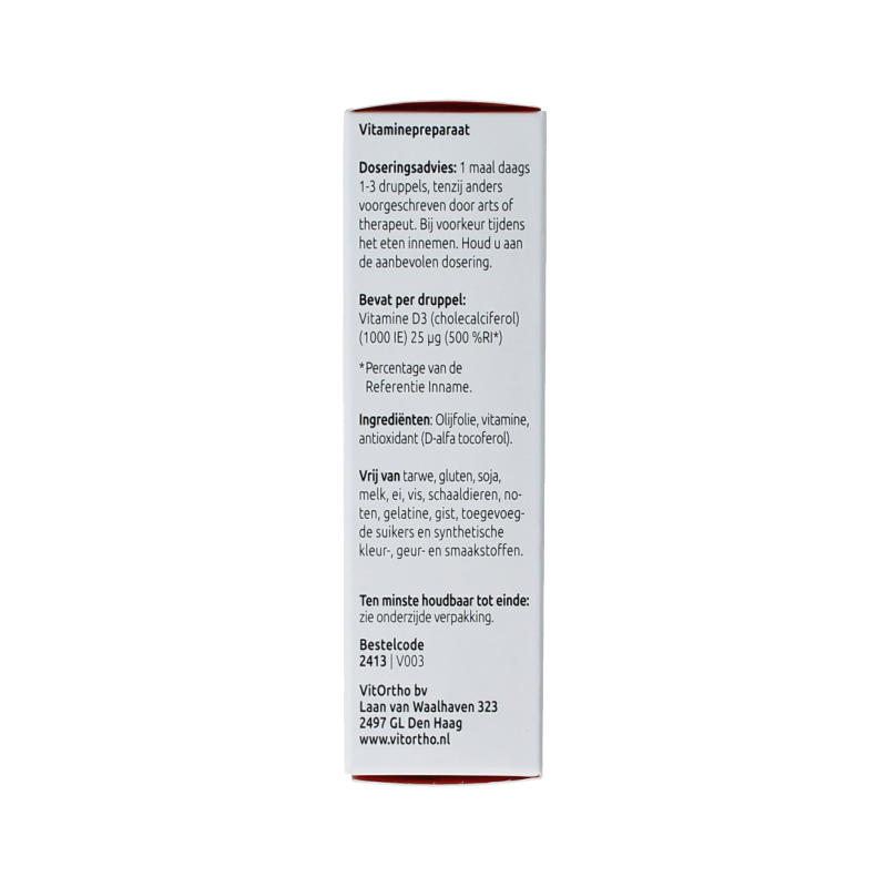 VitOrtho Vitamine D3 1000IE druppels 20 Milliliter