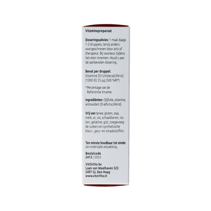 VitOrtho Vitamine D3 1000IE druppels 20 Milliliter