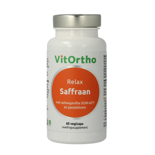 VitOrtho Saffraan relax 60 Vegetarische capsules