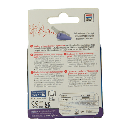 Alpine Sleepdeep earplugs multi size pack 2 Paar
