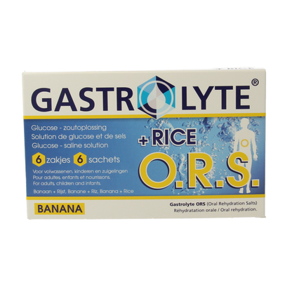Gastrolyte O.R.S. rijst/banaan 6 Sachets