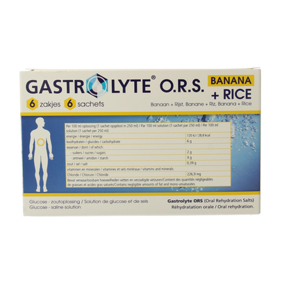 Gastrolyte O.R.S. rijst/banaan 6 Sachets
