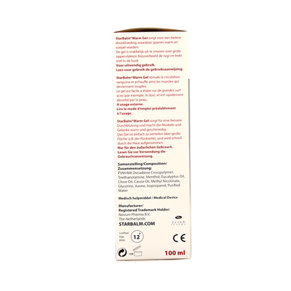 Star balm Warm gel 100 Milliliter