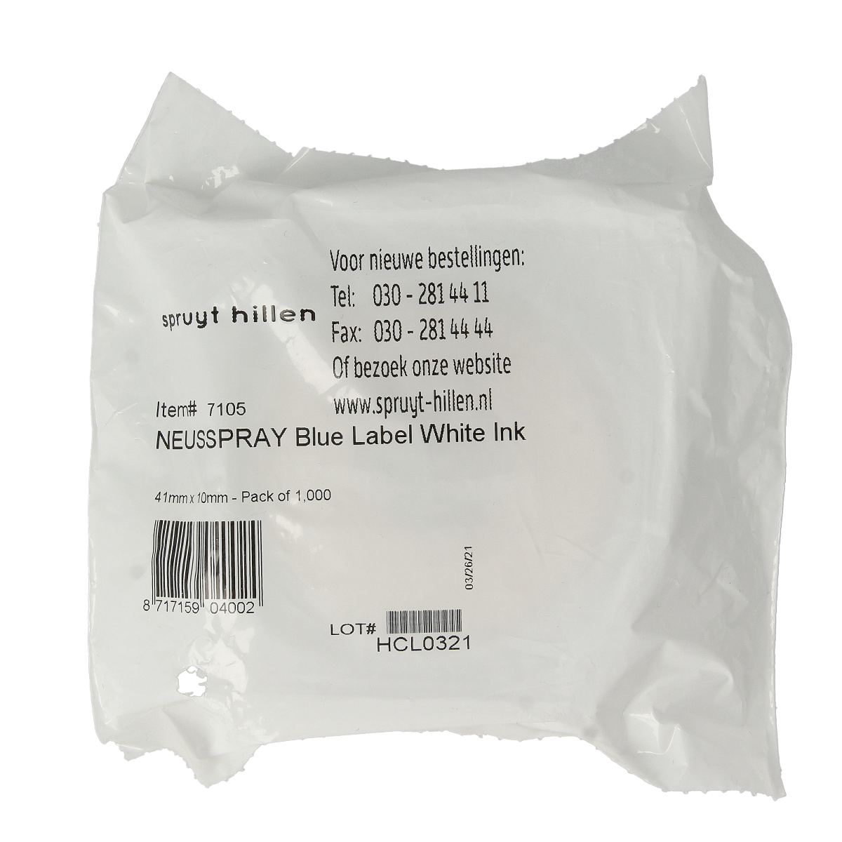 Spruyt Hillen Sticker neusspray 1000.00 Stuks