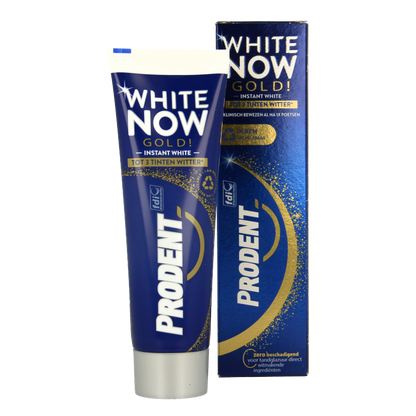Prodent Tandpasta white now gold 75 Milliliter