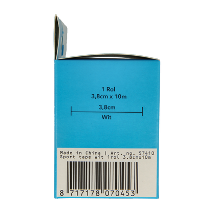 Emdee Sport tape 3.8cm x 10m wit 1.00 Stuks