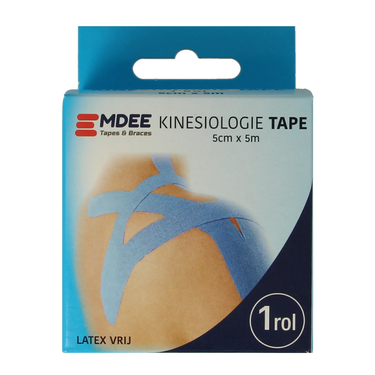 Emdee Kinesio tape licht blauw non cut 1.00 Rol