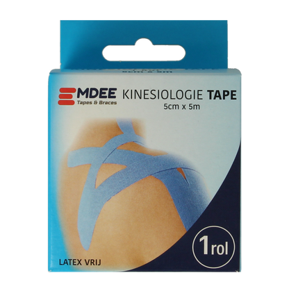 Emdee Kinesio tape licht blauw non cut 1.00 Rol