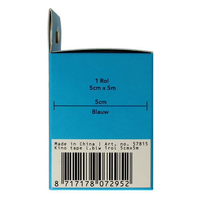 Emdee Kinesio tape licht blauw non cut 1 Rol