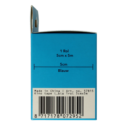 Emdee Kinesio tape licht blauw non cut 1.00 Rol
