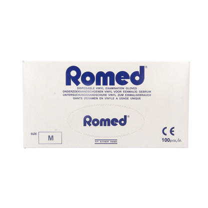 Romed Vinyl handschoen niet steriel gepoederd M 100.00 Stuks