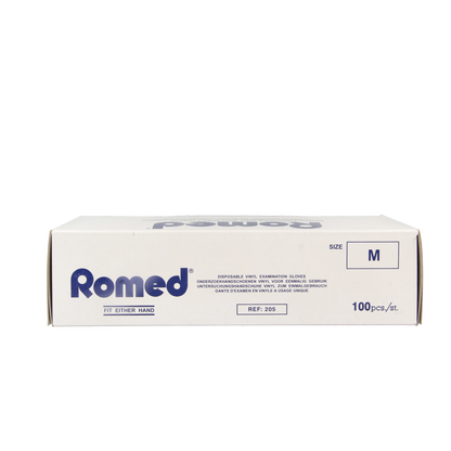 Romed Vinyl handschoen niet steriel gepoederd M 100.00 Stuks