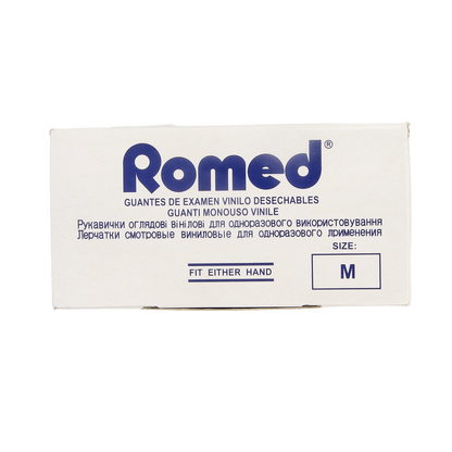 Romed Vinyl handschoen niet steriel gepoederd M 100.00 Stuks