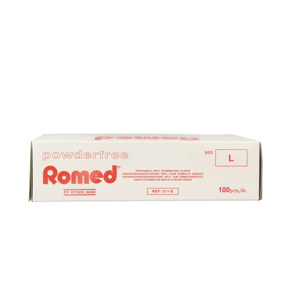 Romed Vinyl handschoen niet steriel poedervrij L 100 Stuks