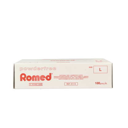 Romed Vinyl handschoen niet steriel poedervrij L 100 Stuks
