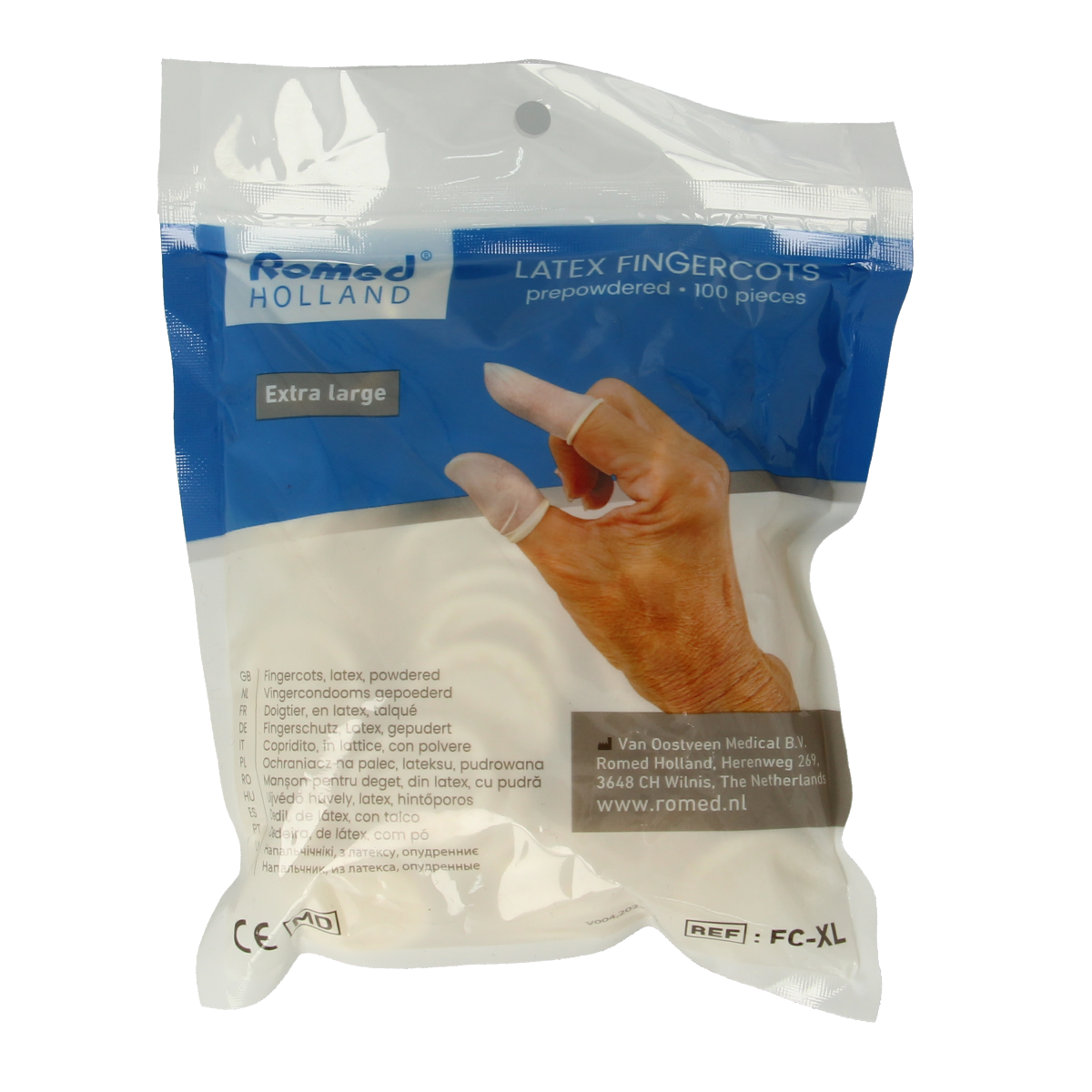 Romed Vingercondooms latex XL 100.00 Stuks