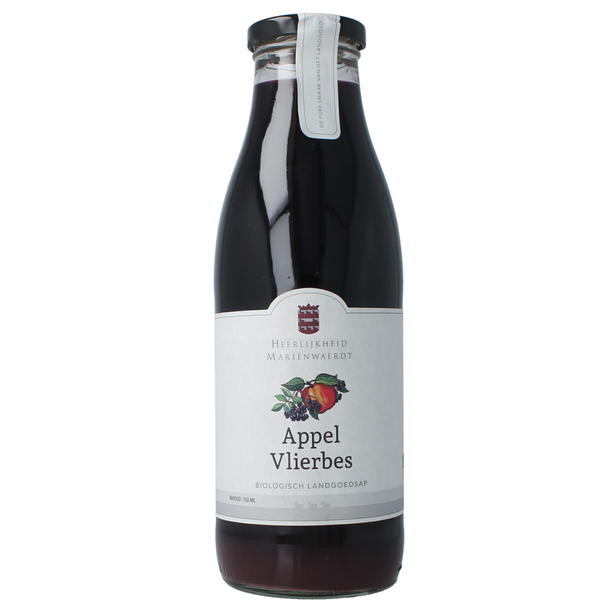 Marienwaerdt Appel vlierbessensap bio 750.00 Milliliter