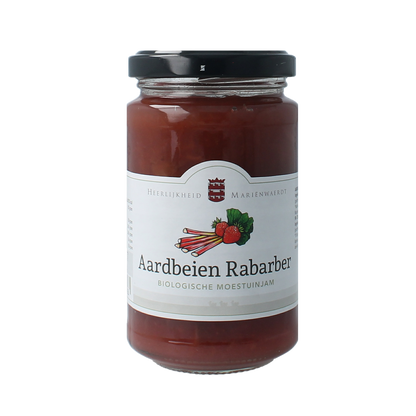 Marienwaerdt Moestuinjam rabarber aardbei bio 250.00 Gram