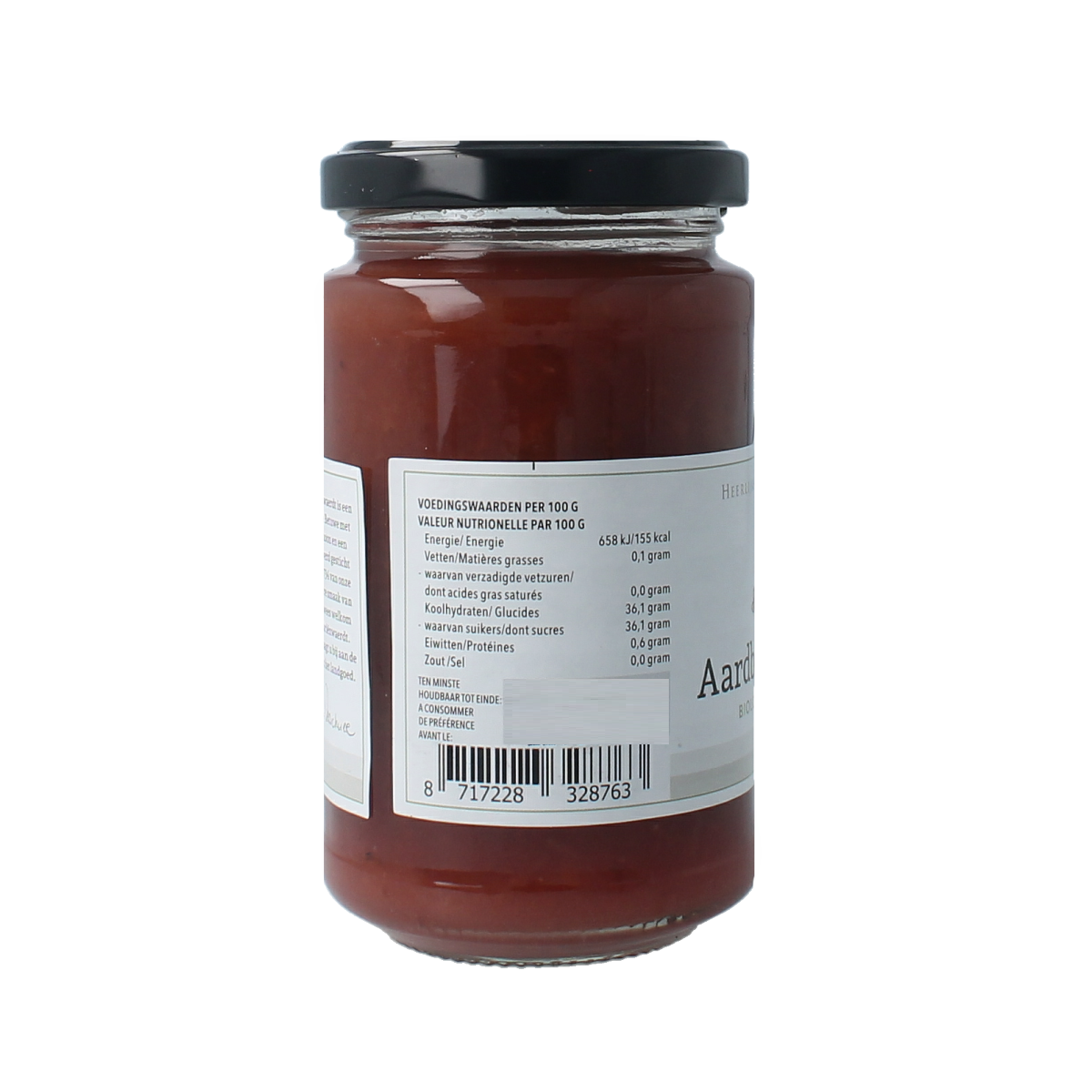 Marienwaerdt Moestuinjam rabarber aardbei bio 250.00 Gram