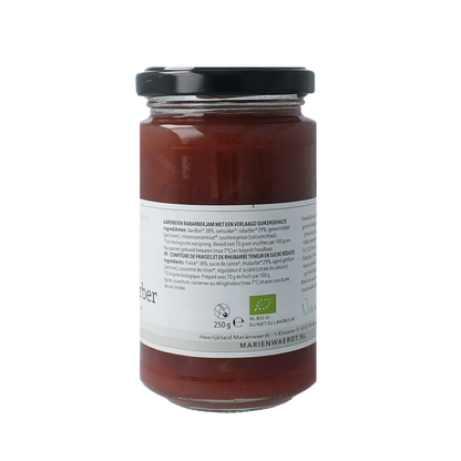 Marienwaerdt Moestuinjam rabarber aardbei bio 250.00 Gram