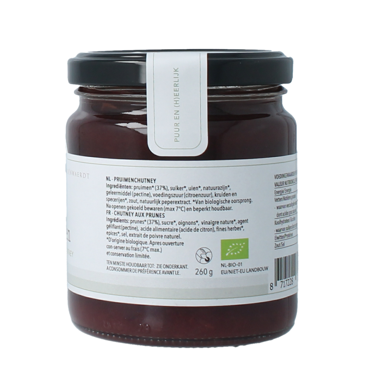 Marienwaerdt Pruimen chutney bio 260.00 Gram
