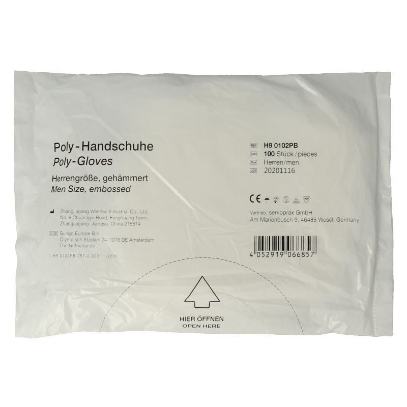 Softhand Onderzoekshandschoen soft polyester heren 100 Stuks