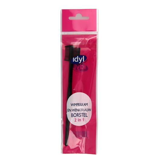 Idyl Wimperkam & wenkbrauwborstel 2-in-1 1.00 Stuks