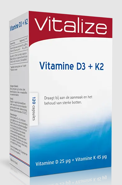 Vitalize Vitamine D3 & K2 120.00 Capsules