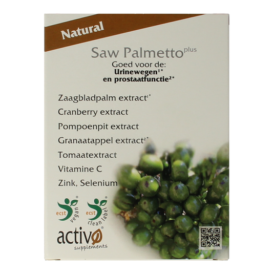 Activo Saw palmetto plus 60.00 Vegetarische capsules