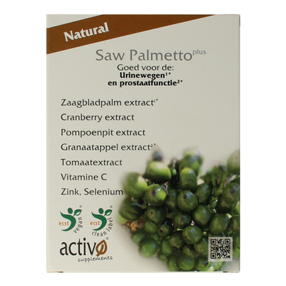 Activo Saw palmetto plus 60 Vegetarische capsules