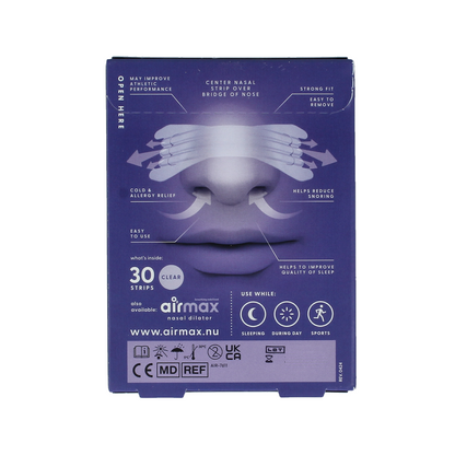 Airmax Nasal strip clear 30.00 Stuks
