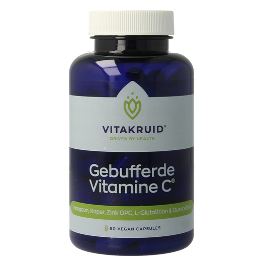 Vitakruid Gebufferde Vitamine C met oa Zink OPC Quercetine 90.00 Vegetarische capsules
