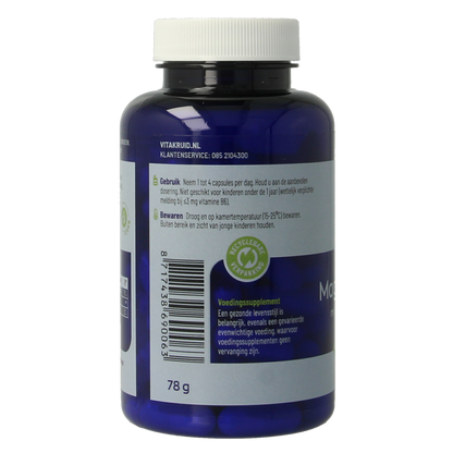 Vitakruid Magnesium Tauraat met Vitamine B6 (P-5-P) 90.00 Vegetarische capsules